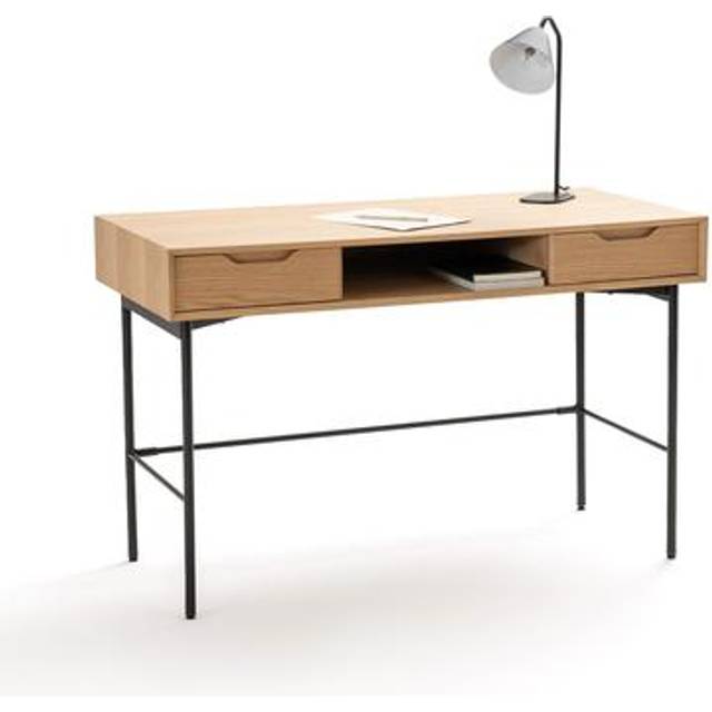 Noyeto Wood & Metal Desk - Oak - ONE SIZE
