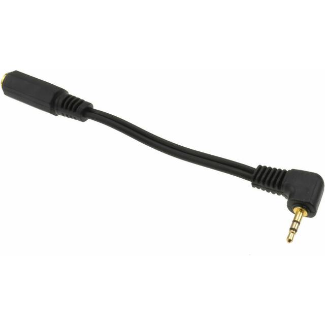 kenable Gold 2.5mm Right Angled Stereo Jack to 3.5mm Stereo Jack Socket Cable