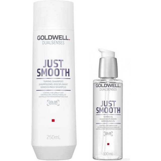 Goldwell Dualsenses Just Smooth Taming Shampoo 250ml and Oil 100ml