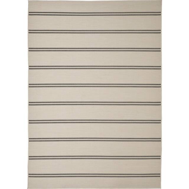VIRKLUND matta slätvävd, inom-/utomhus, beige/mörkgrå, 160x230 cm