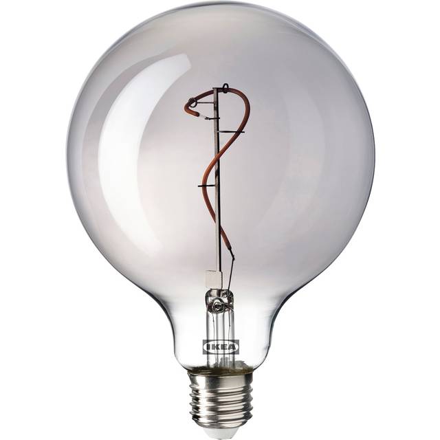 MOLNART LED ljuskälla E27 140 lumen, klot grå klarglas, 125 mm