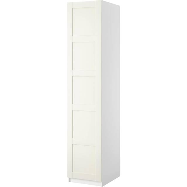 PAX / BERGSBO garderob med 1 dörr, vit/vit, 50x60x236 cm