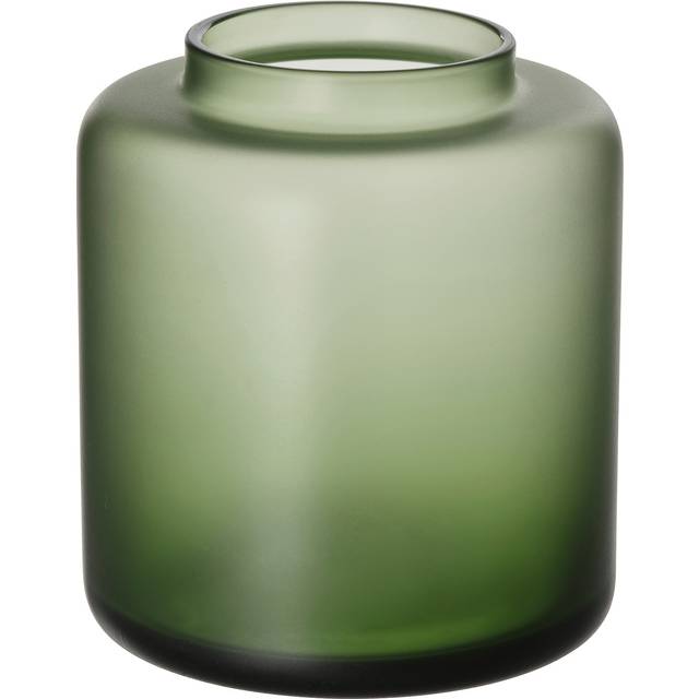 KONSTFULL vas, frostat glas/grön, 10 cm