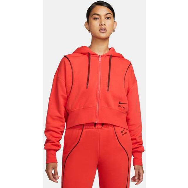 Zip Closure Cropped Sweatshirt with Hood size M (M)