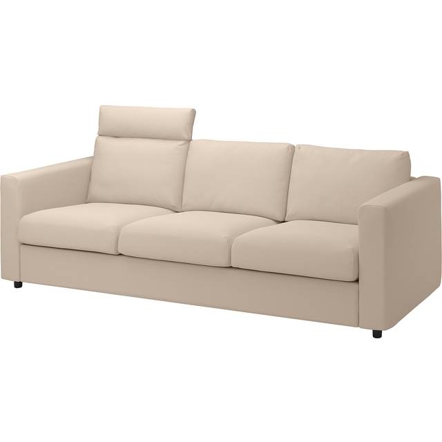 VIMLE 3-sitssoffa, med nackkudde/Hallarp beige