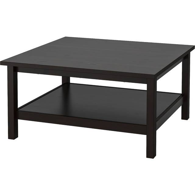 HEMNES soffbord, svartbrun, 90x90 cm