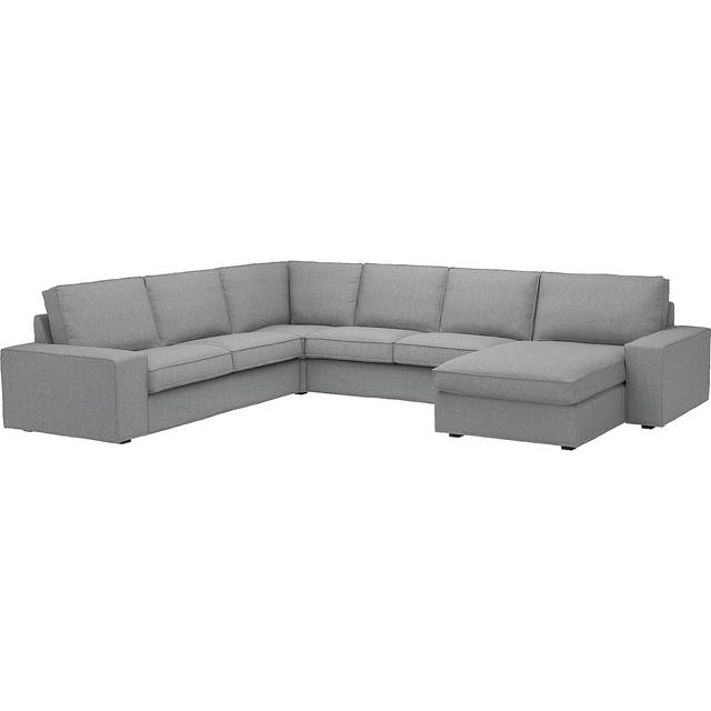 KIVIK hörnsoffa, 5-sits med schäslong, Tibbleby beige/grå