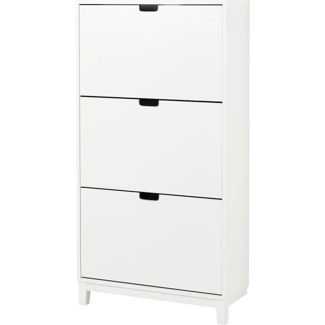 STÄLL skoskåp 3 fack, vit, 79x29x148 cm