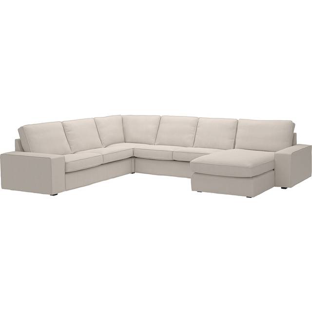 KIVIK hörnsoffa, 5-sits med schäslong, Tresund ljusbeige