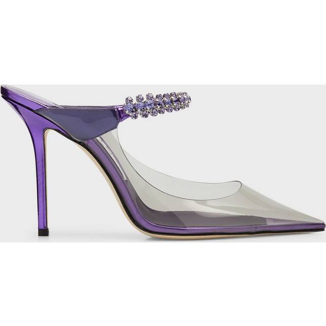 Jimmy Choo Purple Bing 100 Mules - Cassis - IT 34.5