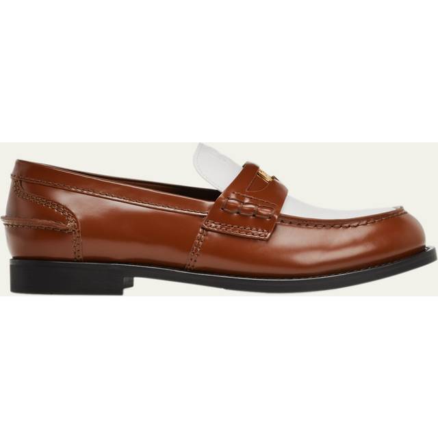 miu miu Logo Loafers - Brown - 37+ IT