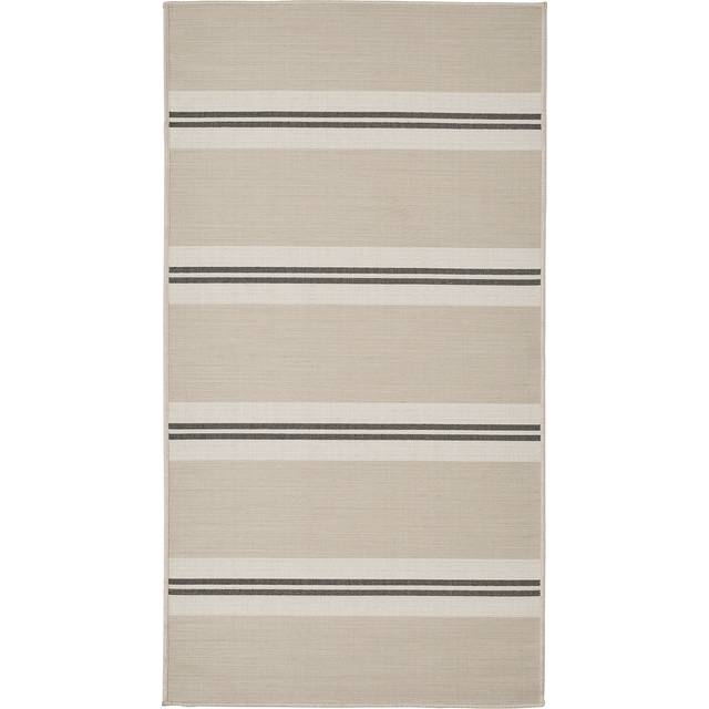 VIRKLUND matta slätvävd, inom-/utomhus, vit/beige/mörkgrå, 80x150 cm