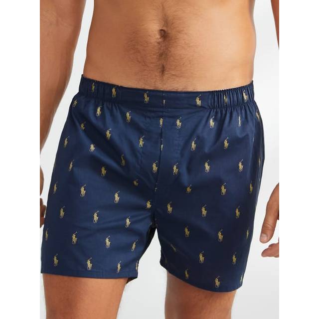Polo Ralph Lauren Classic Fit Cotton Boxer 3 Pack in Rustic Navy Summer Stripe & Sag Harbor Plaid - Blue. Size L (also in M, S, XL/1X). - Rustic Navy  Summer Stripe  & Sag Harbor (L)