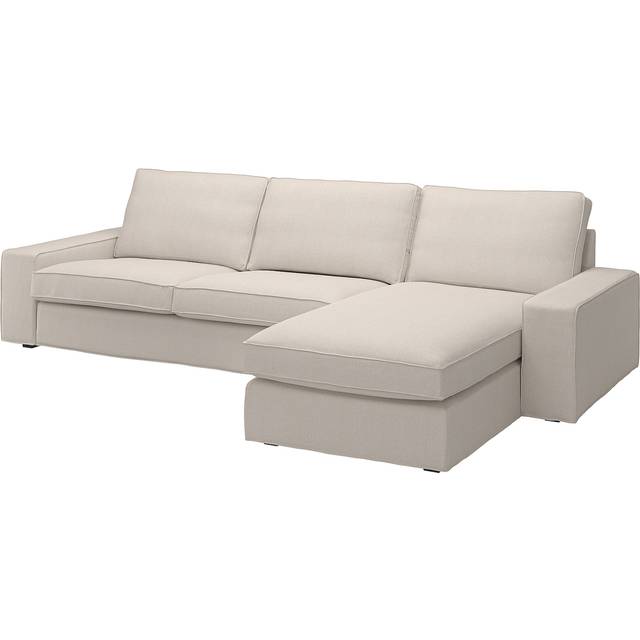 KIVIK 4-sitssoffa med schäslong, Tresund ljusbeige