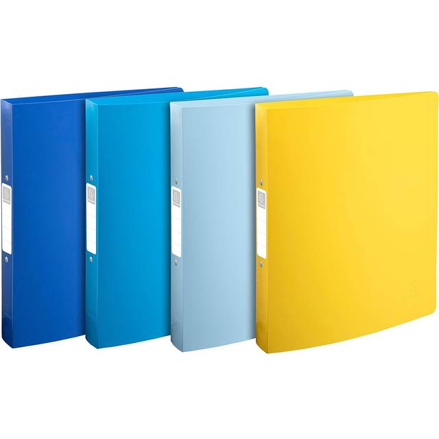 Exacompta Bee Blue Ring Binder 2 O-Ring 30mm Assorted Colours (Pack 4) - 54140E