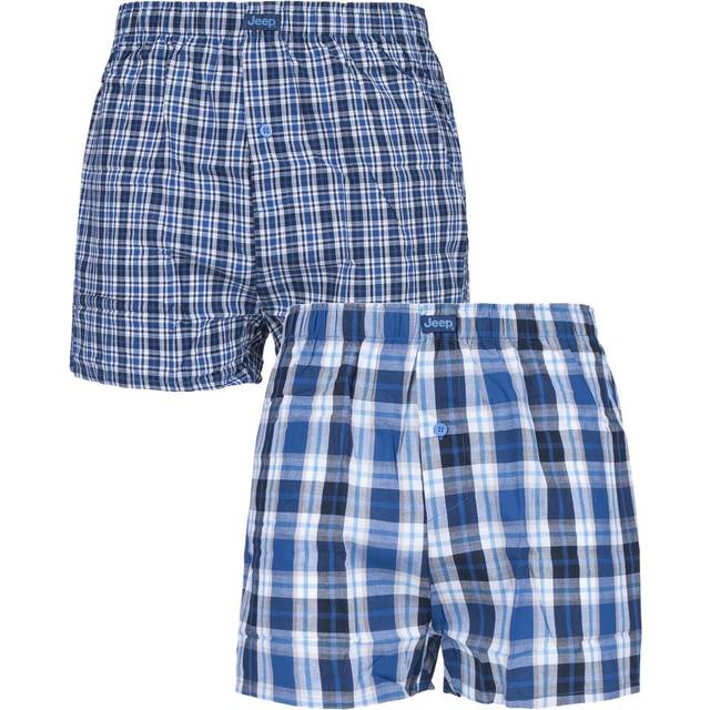 2 Pair Navy Navy Boxers Men's Small - Jeep - Blue