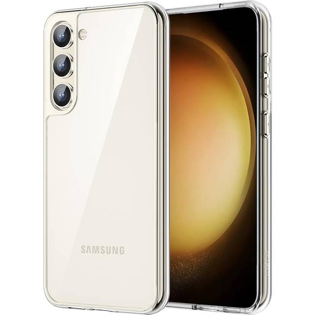 JETech Skal för Samsung Galaxy S23 5G 6,1 Tums, Anti-Gulning Stötsäkert Skyddande Stötfångarhölje Case, Anti-Rep Hård PC Baksida (Klar)