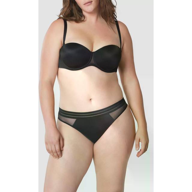 Maison Lejaby Nufit Mesh Insert Thong - Black - XS