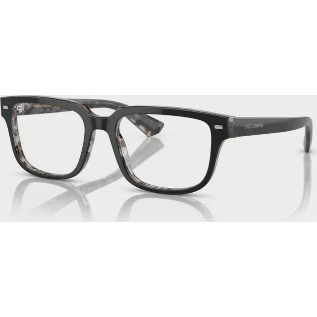 Dolce & Gabbana Man DG3380 3403 Optiska bågar Acetat Svart Transparent Fyrkantig Normal