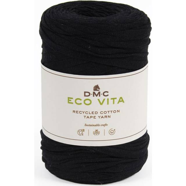 Garn DMC Eco Vita Tape Yarn bandgarn 250g svart - Svart
