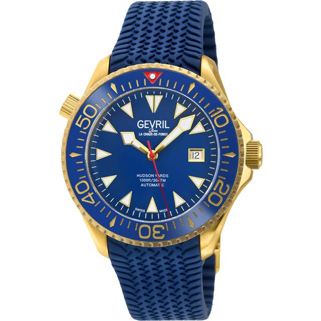 Gevril Mens Hudson Yards 48805R Swiss Automatic Sellita SW200 Watch - Gold Leather - One Size