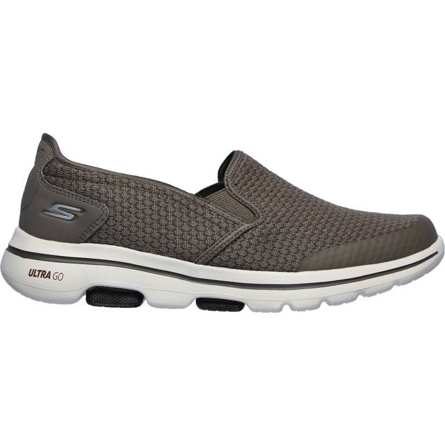 Skechers Gowalk 5 Apprize-Double Gore Slip On Performance vandringssko sneakers, kaki, 39.5 EU