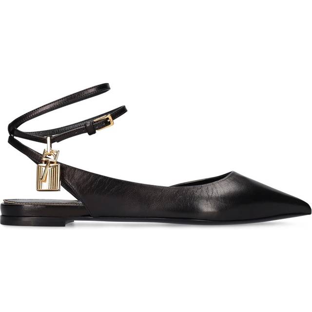 10mm Padlock Leather Ballerinas