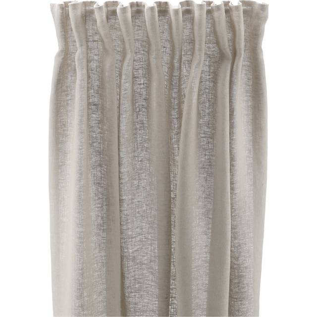Scandi Living Tranquility gardinlängd med multiband 139x250 cm Greige - Beige