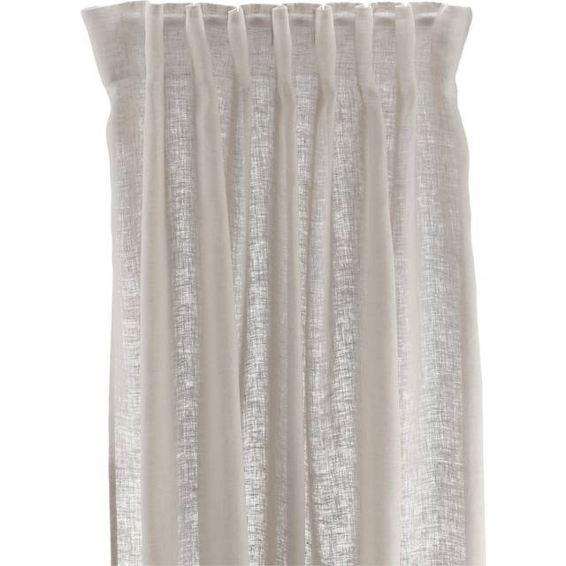 Scandi Living Serenity gardinlängd med multiband 129x250 cm Greige