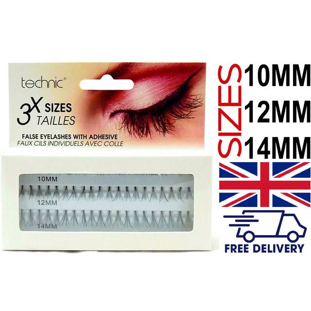 Technic Individual False Eyelashes With Adhesive 3 Sizes