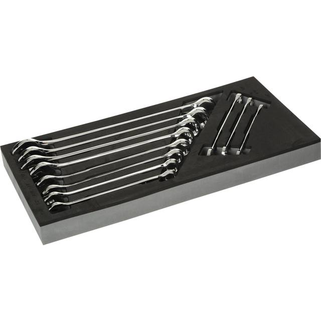 Halfords Advanced 11 Piece A/F Combination Spanner Set Modular Tray