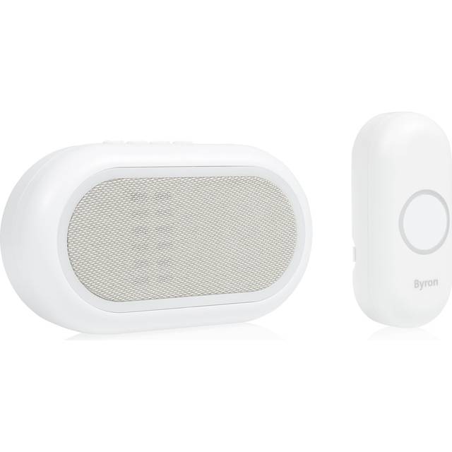 Byron DBY-23561BS 200m Portable Doorbell - Single, White