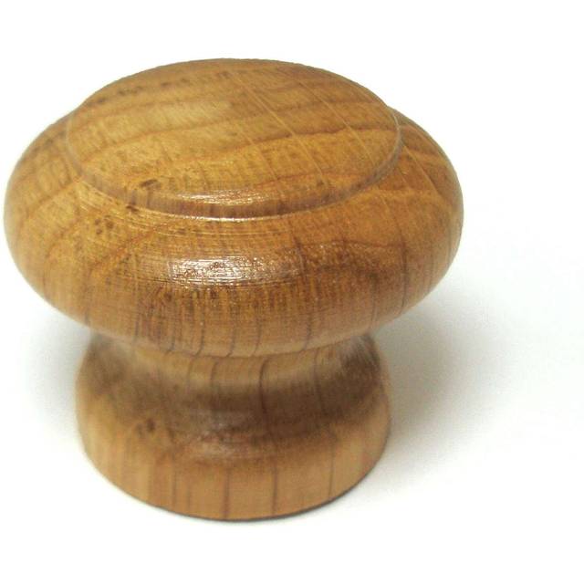 Wooden Lacquered Oak 33mm Cabinet Knob - Pack of 6 - Elite Knobs & Handles