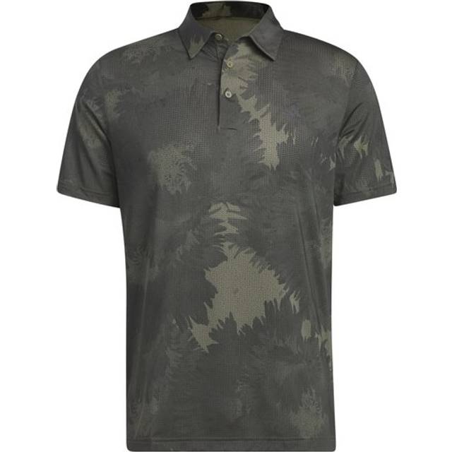 adidas Flower Mesh Polo Shirt - Olive Strata/Black Olive Strata/Black / S
