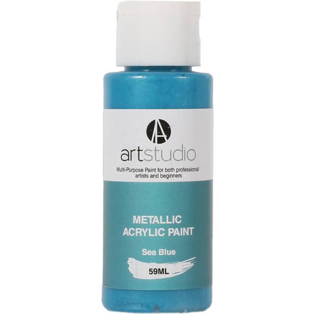 Art Studio Metallic Acrylic Paint - Sea Blue