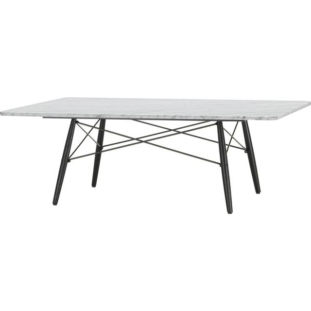 Vitra Eames Soffbord Rektangulärt Vit marmor/Svart Ask - Vit marmor/Svart ask
