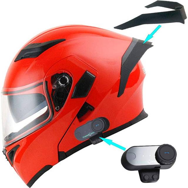 1Storm Motorcycle Modular Full Face Flip up Dual Visor Helmet + Spoile