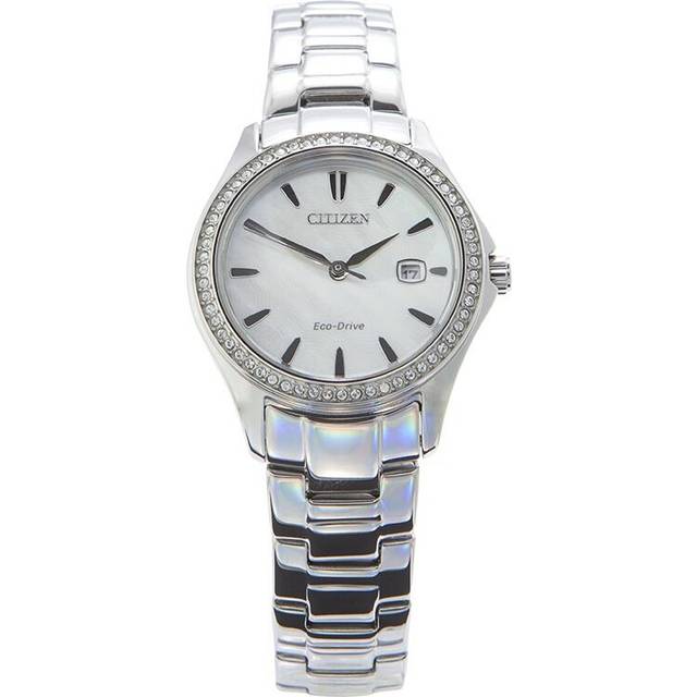 Citizen Silver Ladies Watch Eco-Drive Silhouette FE1140-86D