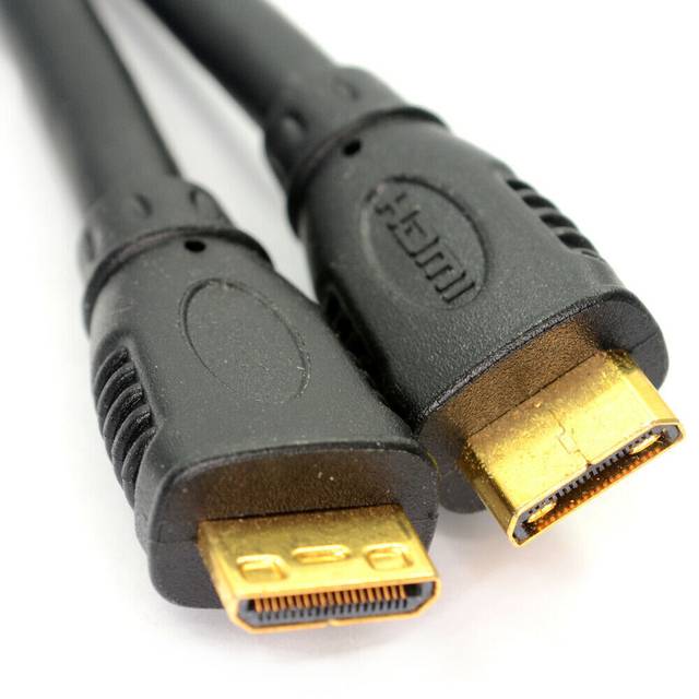 kenable Mini HDMI Type C Male Plug to Mini HDMI Type C Male Cable Lead GOLD 2m