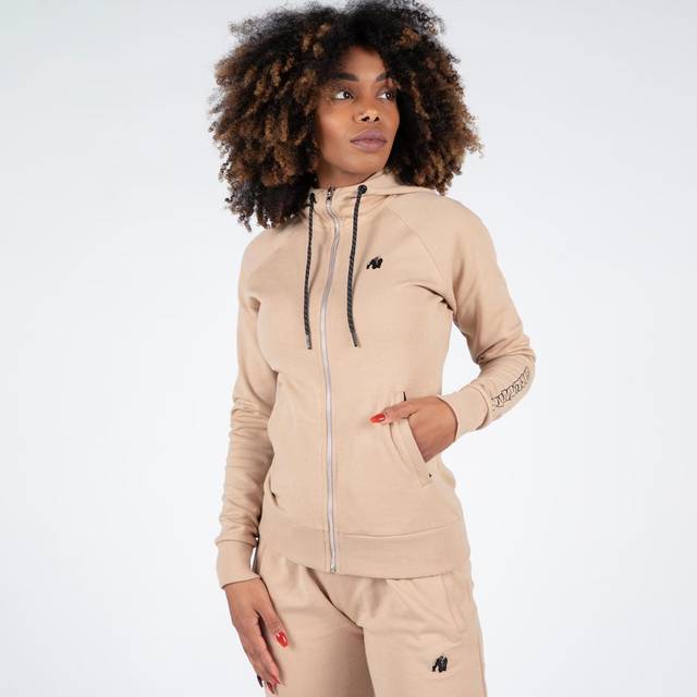 Gorilla Wear Marion Zipped Hoodie Beige M