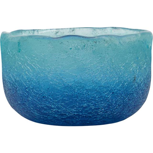 Crackle Tealight Holder, Blue