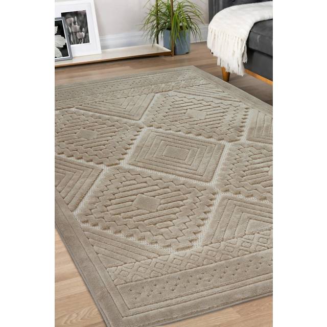 The Homemaker Rugs Collection Malmo Diamond Indoor/Outdoor Rug - Natural