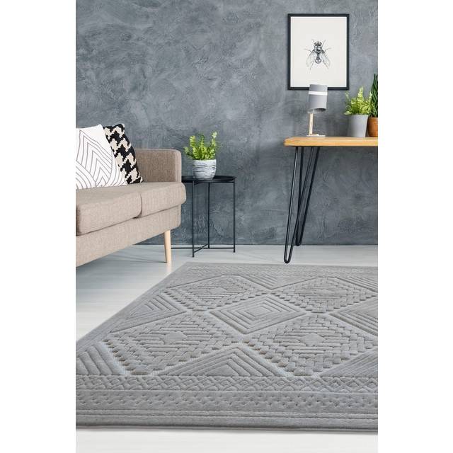 The Homemaker Rugs Collection Malmo Diamond Indoor/Outdoor Rug - Grey