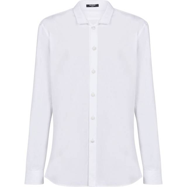 Balmain Mandarin Collar Shirt - White - 39