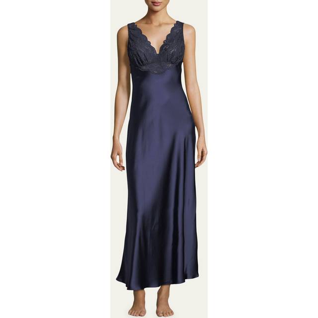 Bijoux Lace-Trim Nightgown - NAVY - Medium