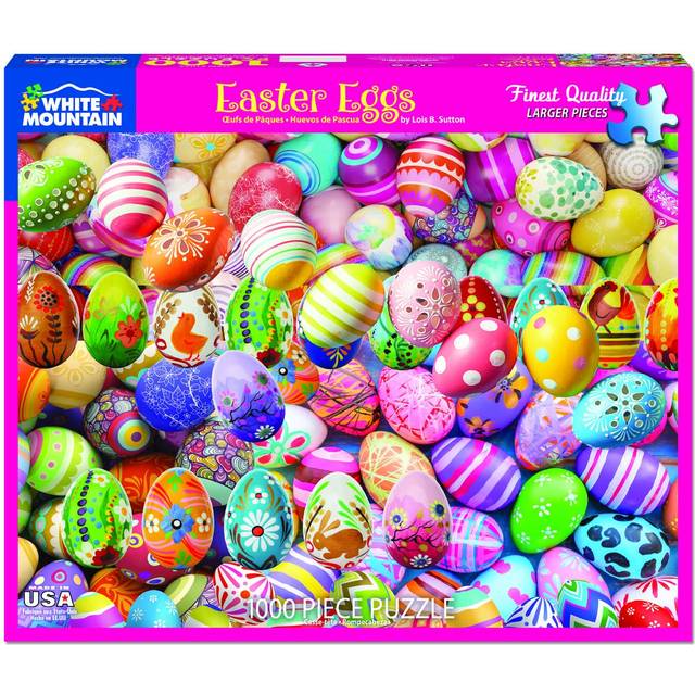 White Mountain Puzzles Easter Eggs  1000 Piece Jigsaw Puzzle