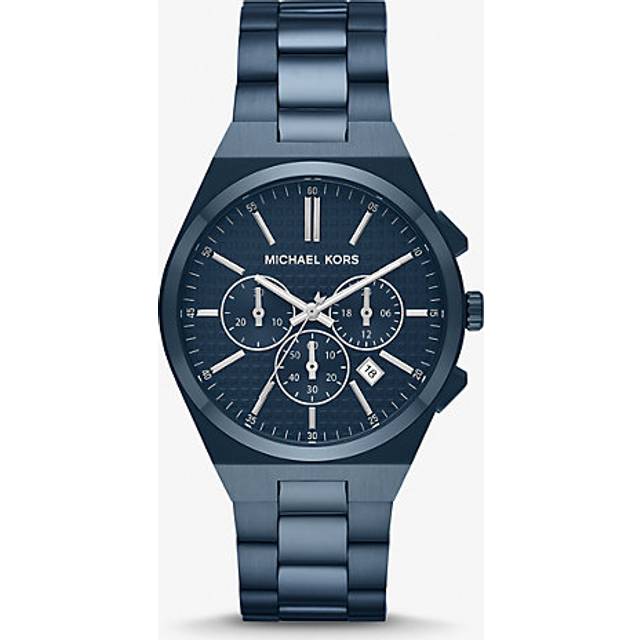 MK Oversized Lennox Blue-Tone Watch - Blue - Michael Kors - ONE SIZE