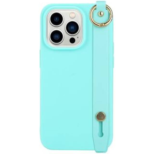 Candy Color iPhone 14 Pro Max TPU-skal med Handrem - Baby Blå