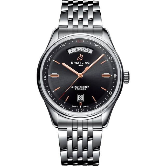 Breitling Watch Premier Automatic Day and Date 40 Steel Navitimer - Black