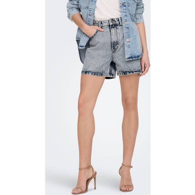 Onlbay Hög Midja Normal Passform Denimshorts